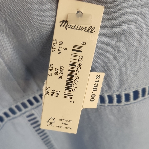 Madewell Sweetheart Midi Dress in Linen-Cotton Blend - Picture 10 of 10